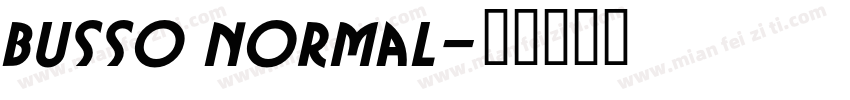 Busso Normal字体转换